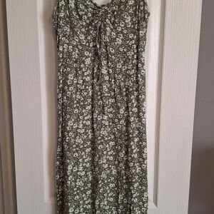 Floral Green Midi Dress